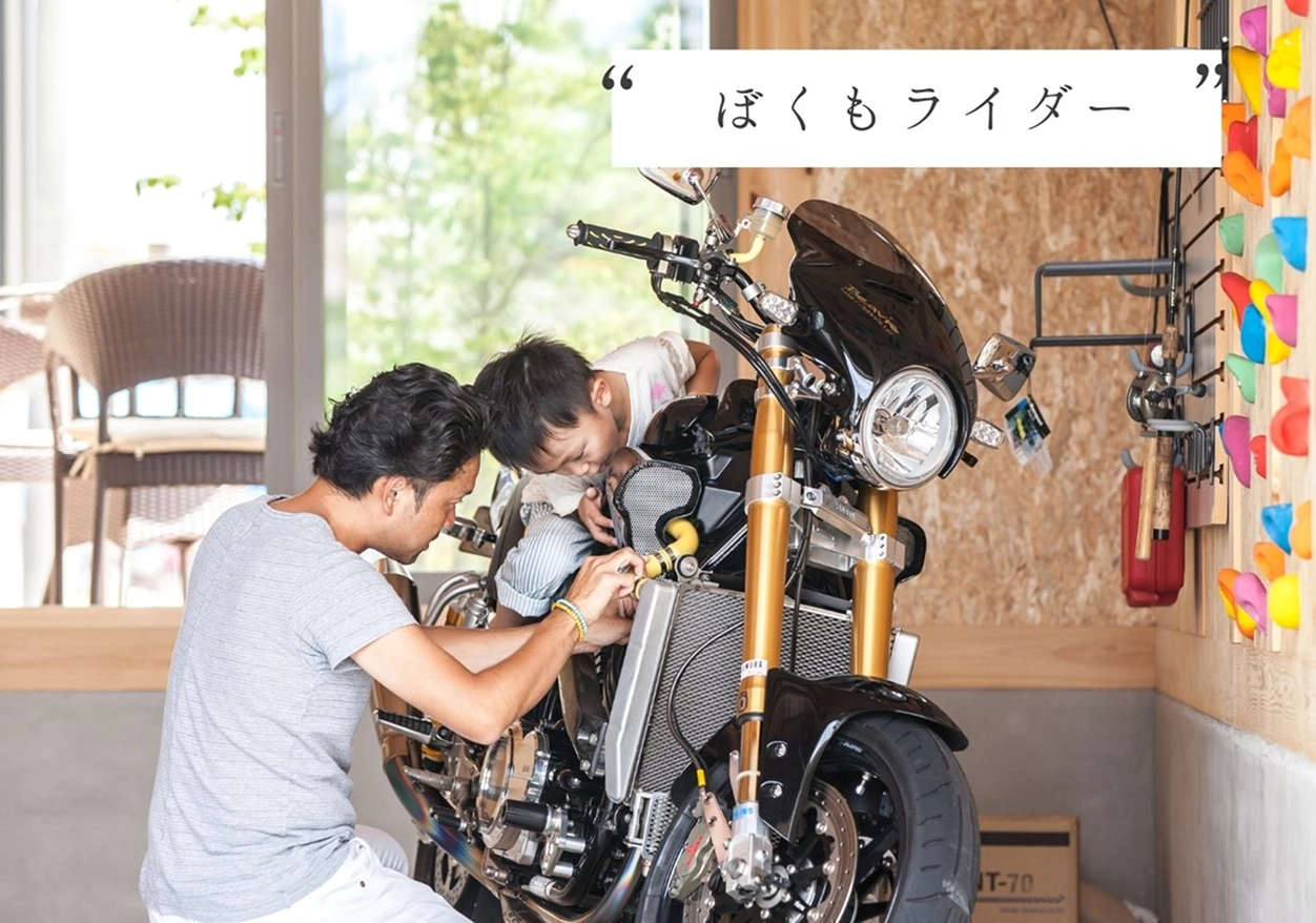 息子とガレージで過ごすひとときが何よりの楽しみです